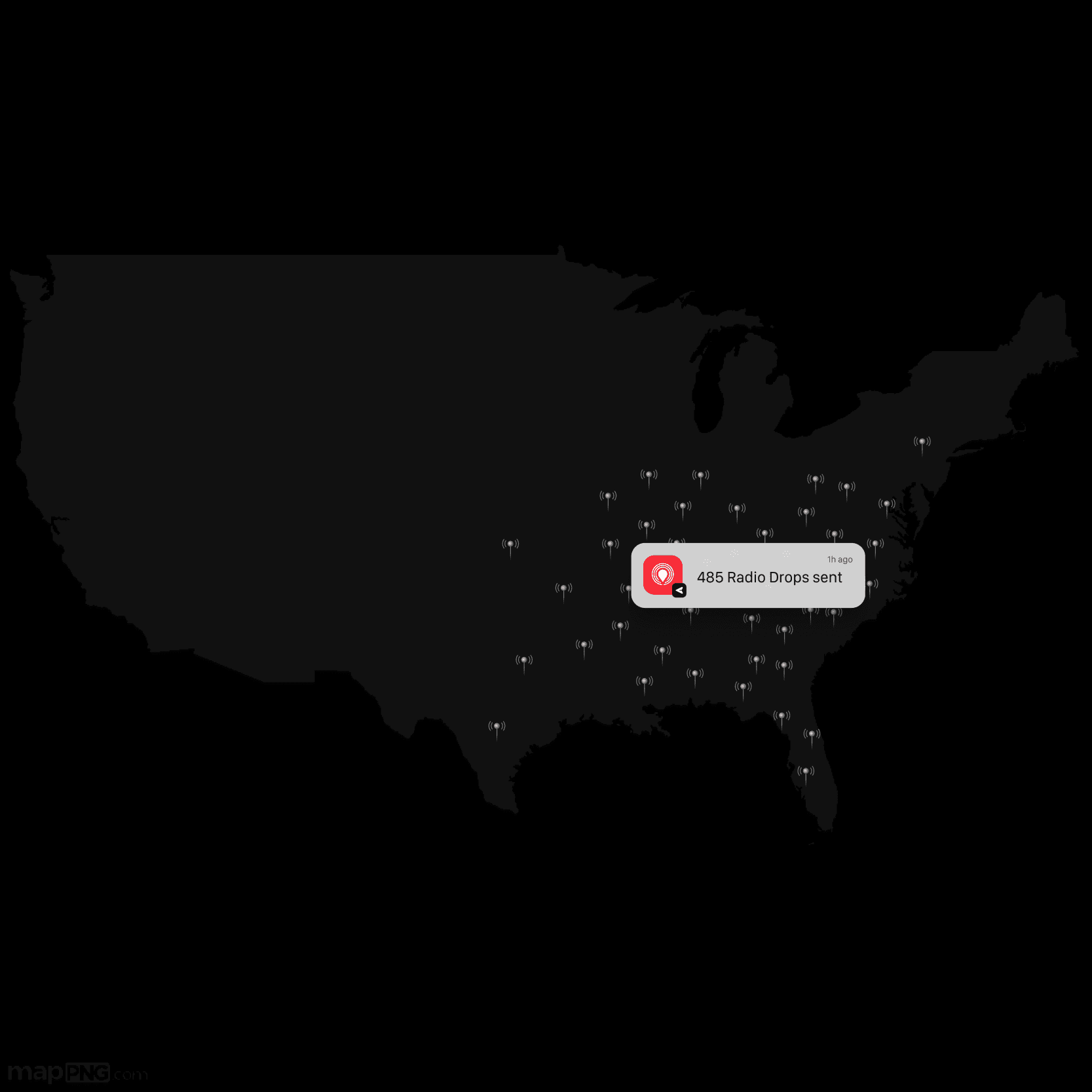 us map with radio stations
